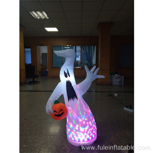 Inflatable white Ghost Pumpkin for Halloween decoration